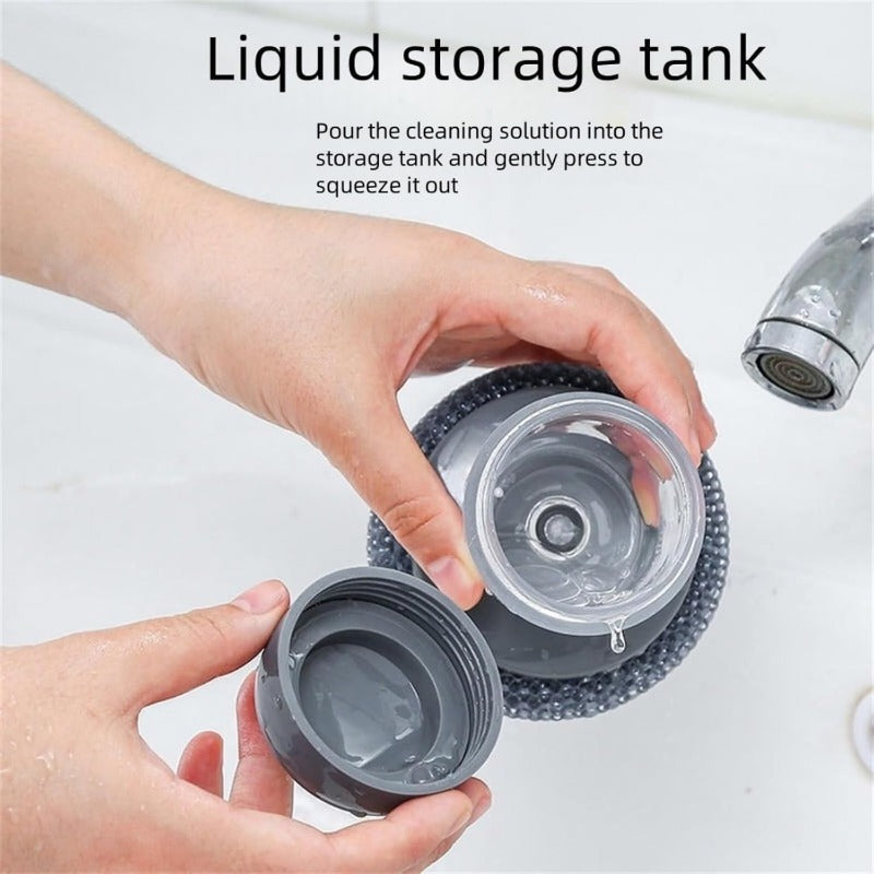 Soap-Dispensing PTE Scrubber – Heavy-Duty Kitchen Cleaning Tool