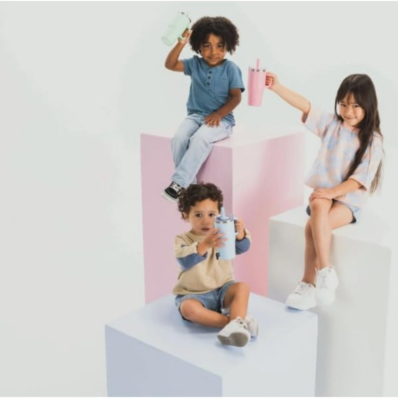 Insulated Spill-Proof Straw Cup for Toddlers – Easy Grip & Bite Valve Design